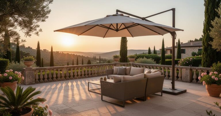 Comparatif 2026 : quel parasol déporté choisir pour votre jardin ?