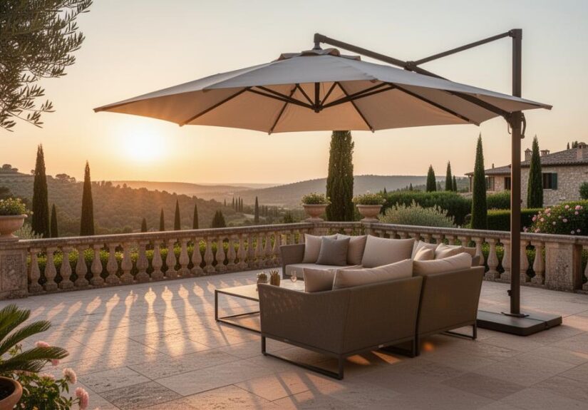 Comparatif 2026 : quel parasol déporté choisir pour votre jardin ?